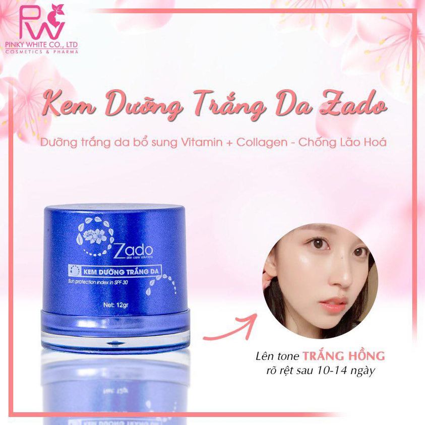 KEM DƯỠNG TRẮNG DA ZADO-12gr