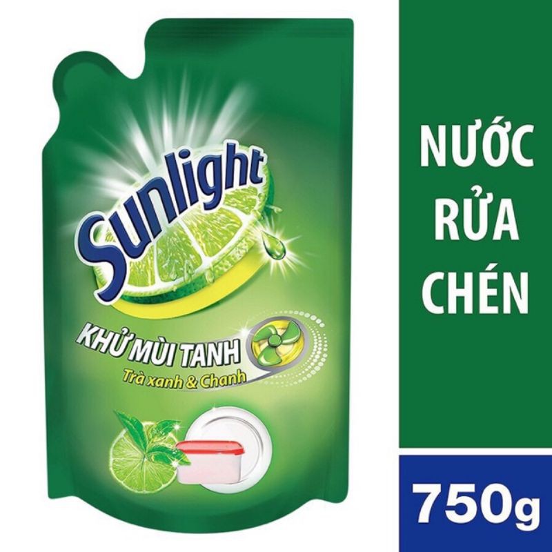 Nước rửa chén Sunlight Trà xanh túi 750ml
