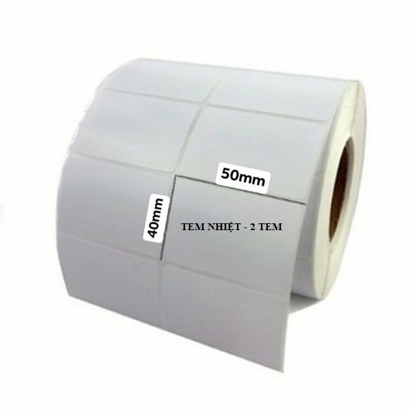 Decal nhiệt in mã vạch 50x40mm 50m , dùng máy in nhiệt