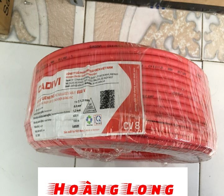(Lẻ theo mét) Dây điện cadivi đơn CV 8.0