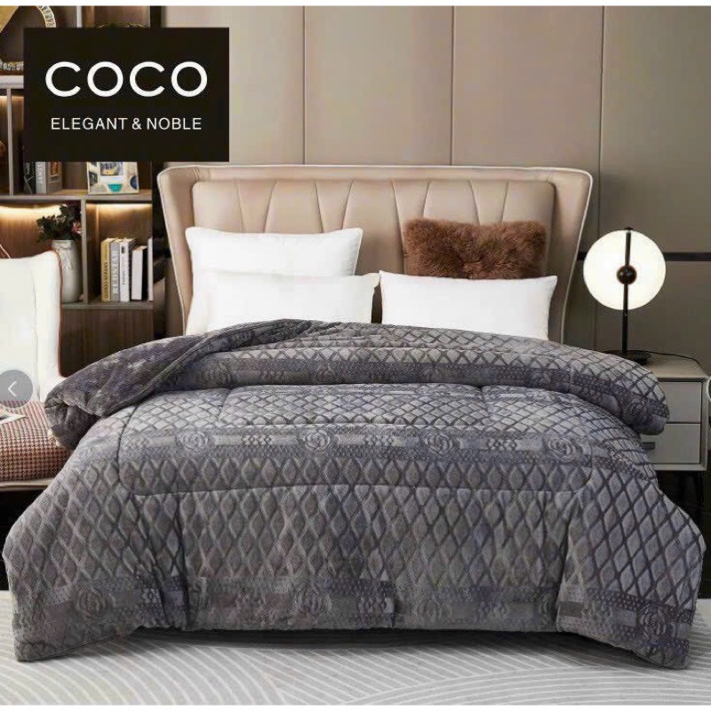 Chăn lông thỏ coco siêu ấm 2m3x2m nặng 4kg mẫu mới hot nhất 2023