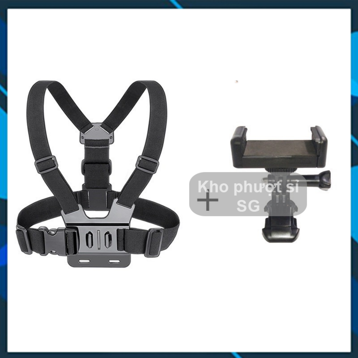 Dây đeo ngực cho điện thoại làm camera hành trình đi phượt - Dây đeo ngực gắn điện thoại quay vloger hành trình