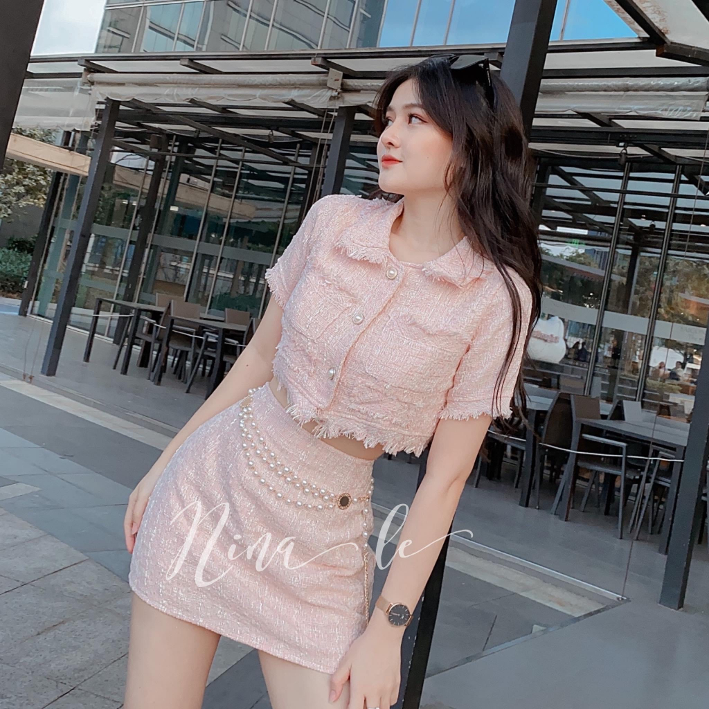 SET ÁO CROPTOP BỐ DẠ NHIỀU MÀU + CHÂN VÁY (KÈM ẢNH VÀ CLIP THẬT)