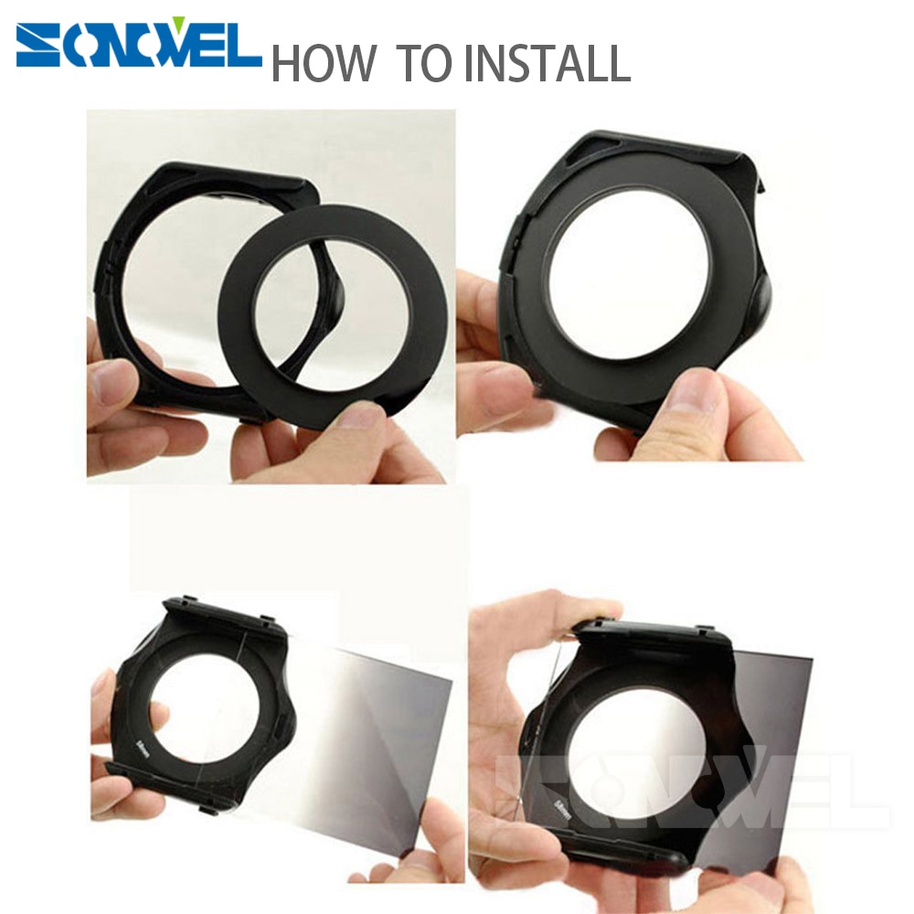 Gradient Neutral Density Complete & Gradual ND 2 4 8 Square Filter Kit + 9 Adapter S For Cokin P Series DSLR Camera