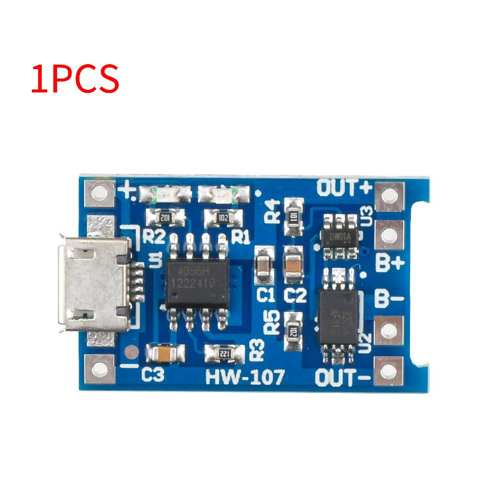 Focusai tp4056 type-c usb 5v 1a 18650 lithium battery charger module charging board with dual protection functions