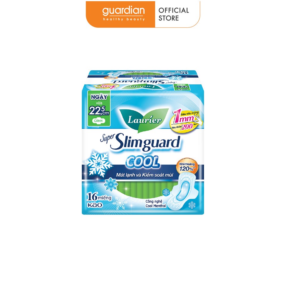 Băng vệ sinh siêu mỏng mát lạnh 22,5cm laurier 16 miếng