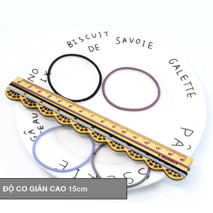 [Túi zip] Set 100 dây cột tóc nữ xinh