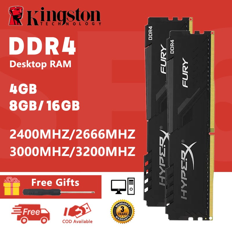 Kingston HyperX FURY Desktop DDR4 RAM 4GB 8GB 16GB 2133Mhz 2400Mhz