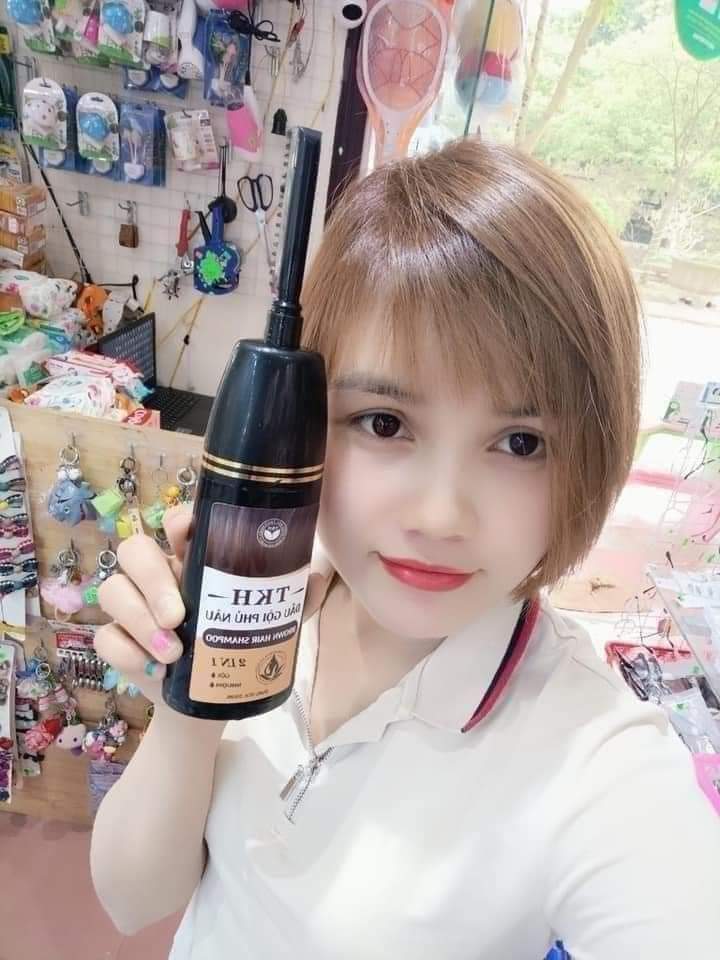 Dầu gội nhuộm tóc thảo dược, phủ bạc đen tóc và nâu tóc