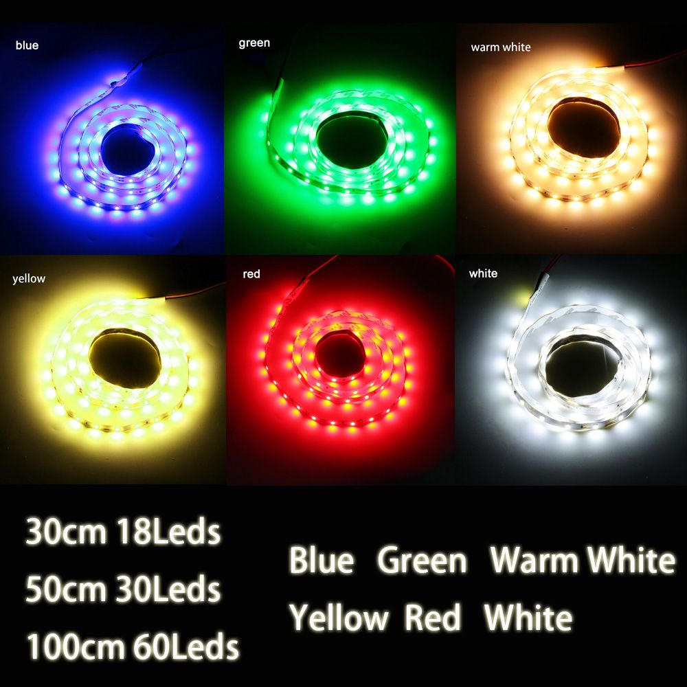 1 Dây Đèn LED Đèn Dây Linh Hoạt 30/50/100Cm Cho Vỏ Máy Tính PC DC 12V 2835 SMD