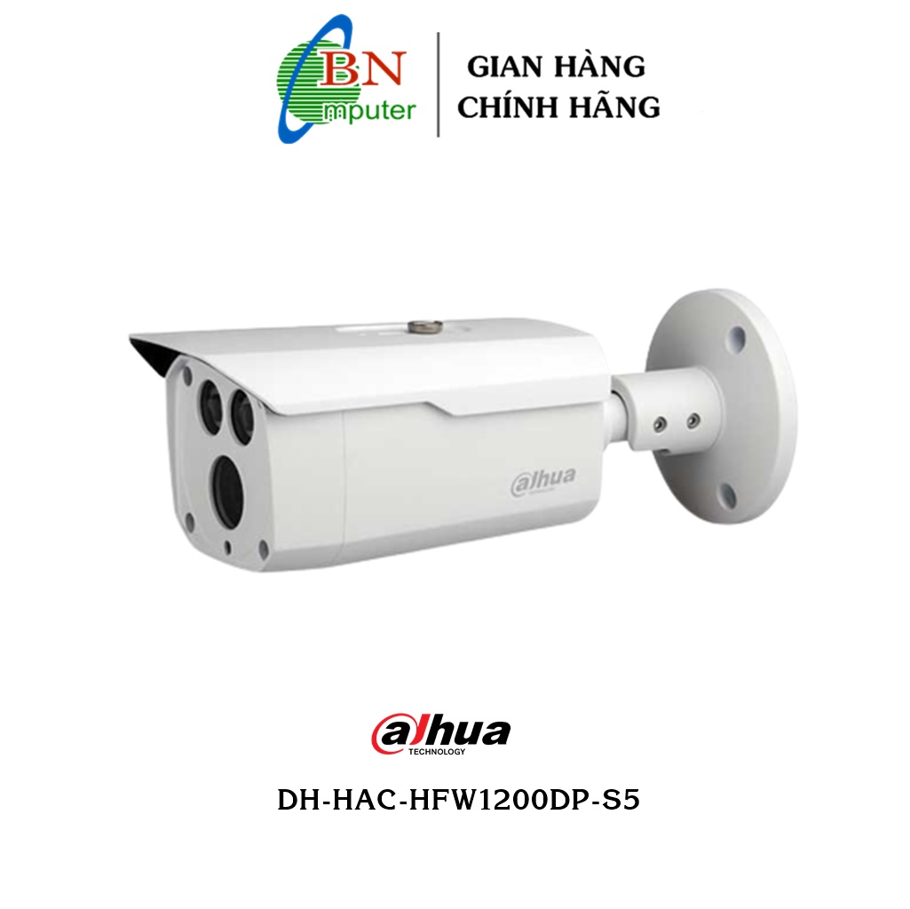 Camera Dahua HFW 1200DP HDCVI Tem Dss camera an ninh 2.0MP, camera quan sát nhà xưởng, thân sắt ống to
