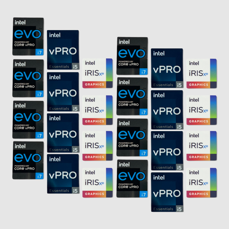 5pcs Intel Core I5 I7 Vpro Evo Iris Xe Lap Desk Computer Cpu Label Sticker. 