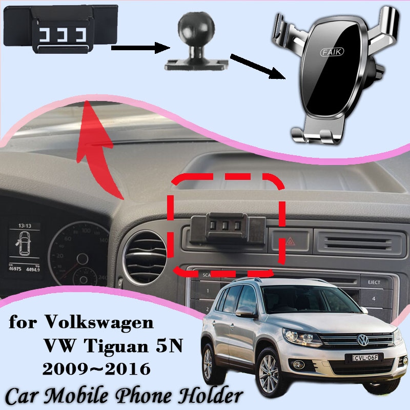 Holder For Tiguan 5N 2009 2016 Degree Rotating GPS Mount Support Bracket Accessories