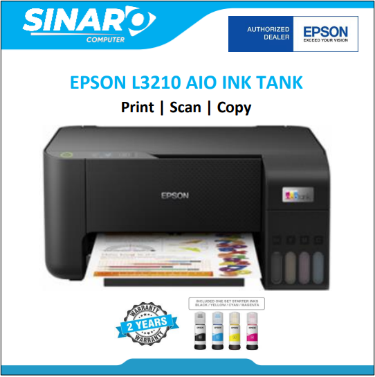 EPSON EcoTank L3210 / L3250, WiFi, ALLINONE INK TANK PRINTER,PRINT