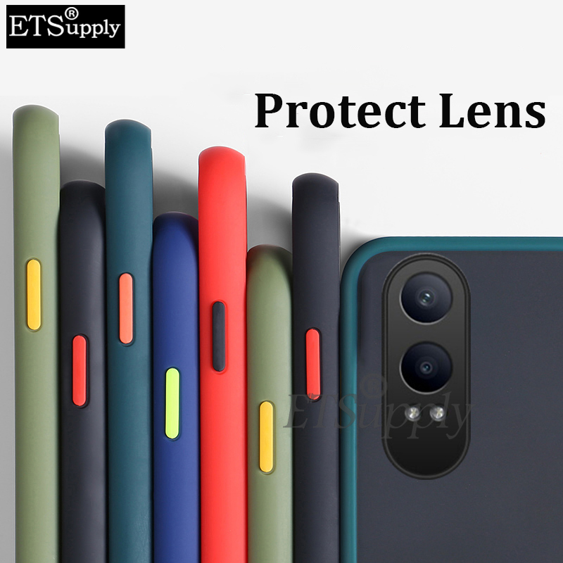 Phone case OnePlus Nord CE 4 Lite Shockproof Scrub Matte Transparent Soft edge Silicone Frame Hard Clear Back Cover OnePlus Nord CE 4lite Case.
