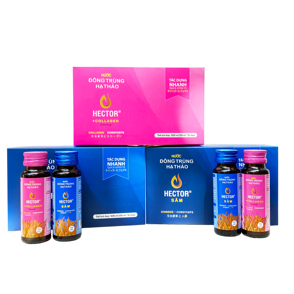COMBO Nước Đông Trùng Hạ Thảo Hector Collagen và Hector Sâm
