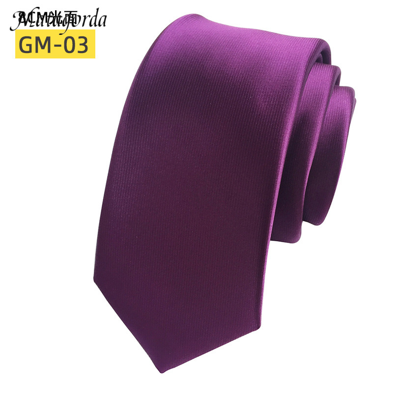 Satin Finish Men's Tie Solid Color Classic 8cm Width Polyester High-Density Reflective Fabric No Pilling Folding Resistant Husband Boyfriend Gift for Wedding Party Festival