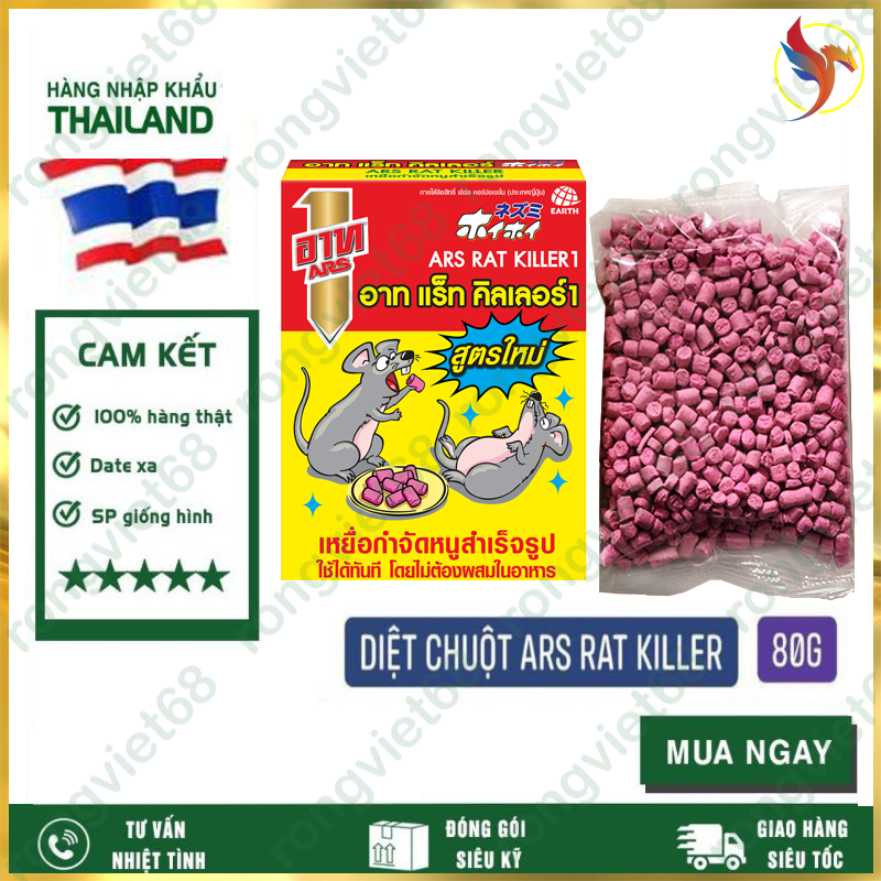 [HCM] Kẹo Diệt Chuột ARS RAT KILLER 80g - Thái Lan