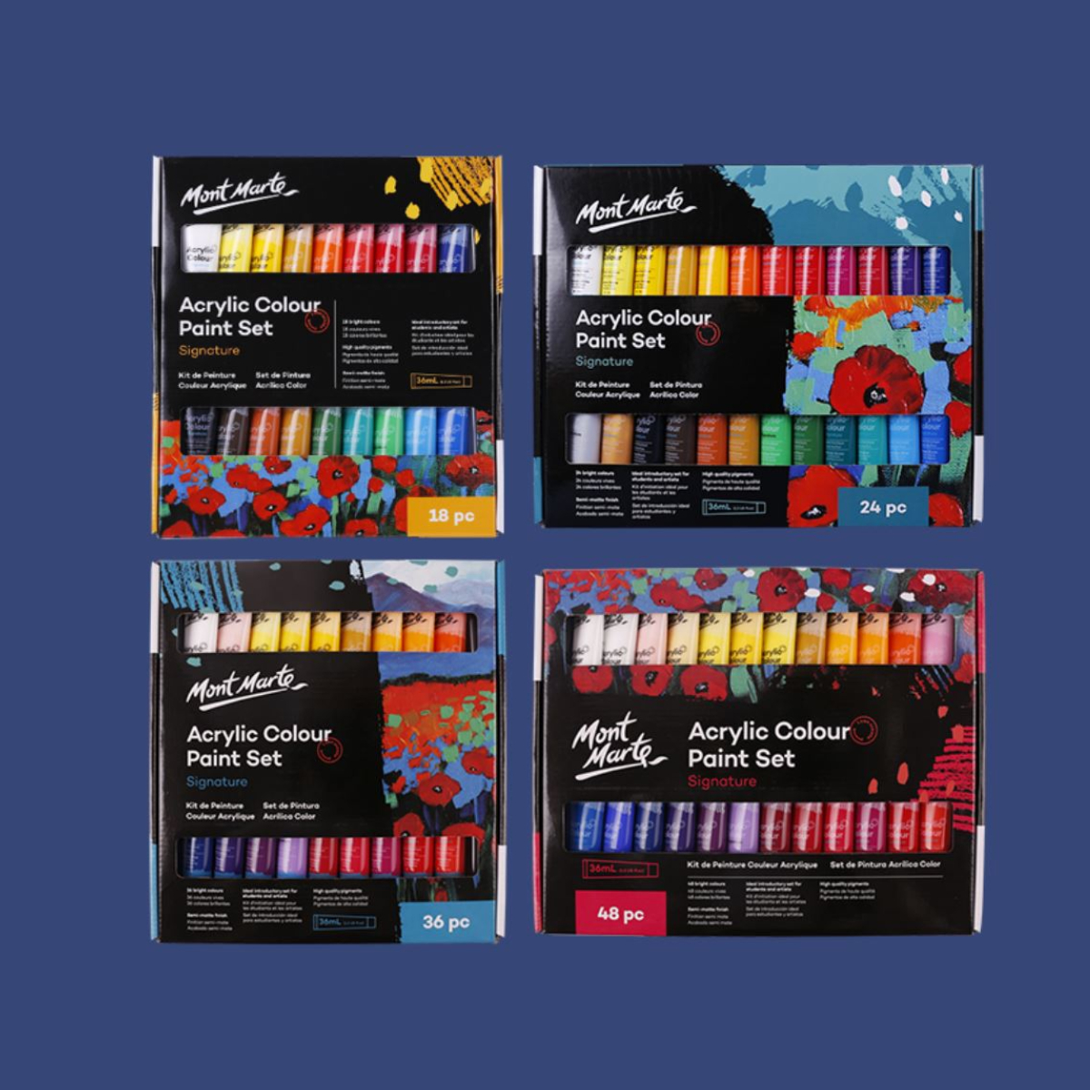 Bộ màu Acrylic Mont Marte dạng tuýp 36ml