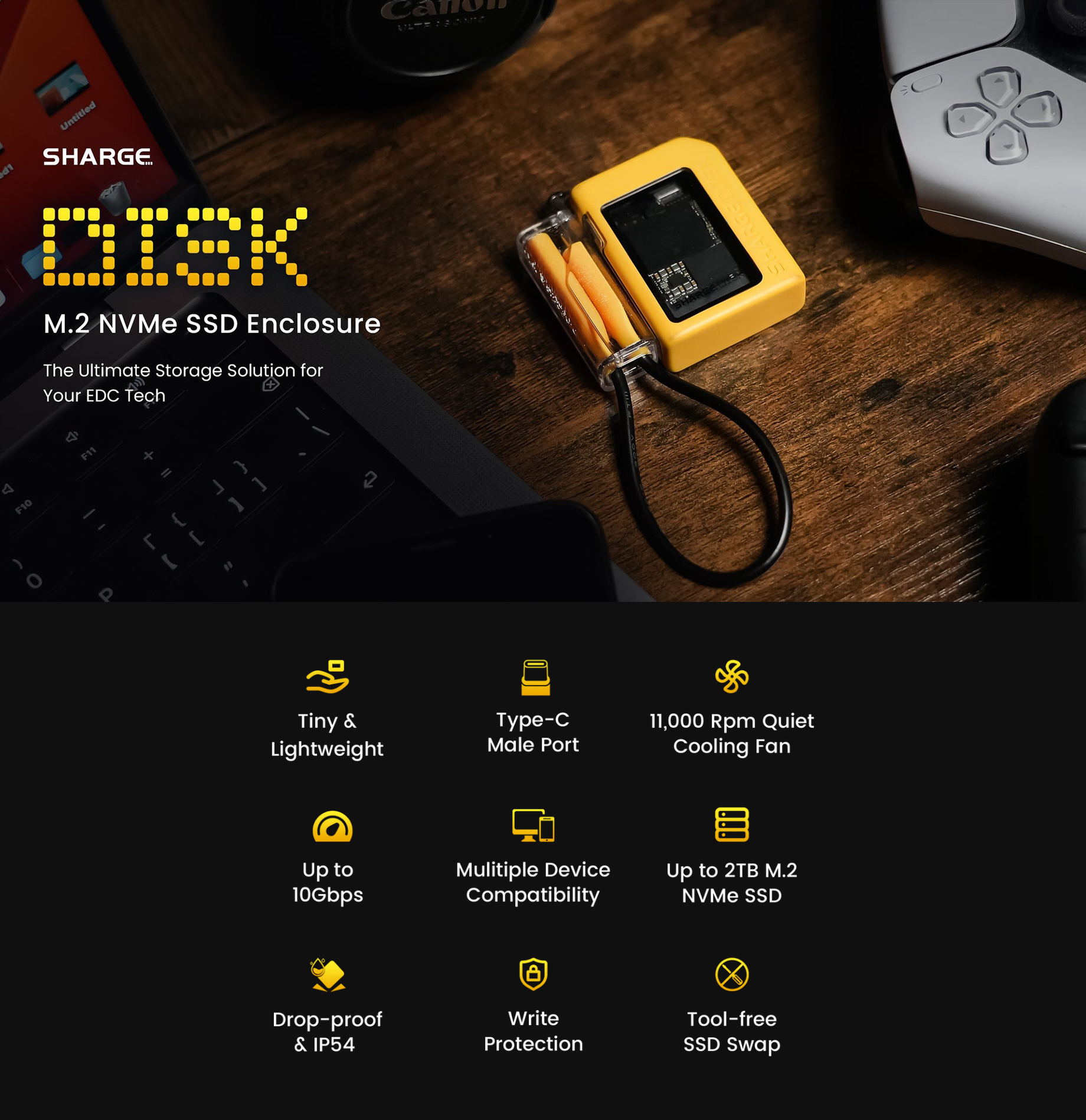 Disk Plus Sharge Disk Portable Ssd Enclosure SHARGE DISK SSD