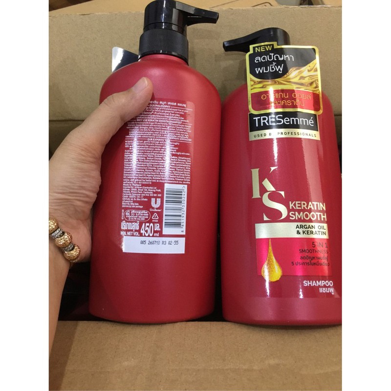 [GIAO HÀNG HỎA TỐC][HCM] Dầu gội Tresemme Thái Lan 450ml màu đỏ Keratin Smooth