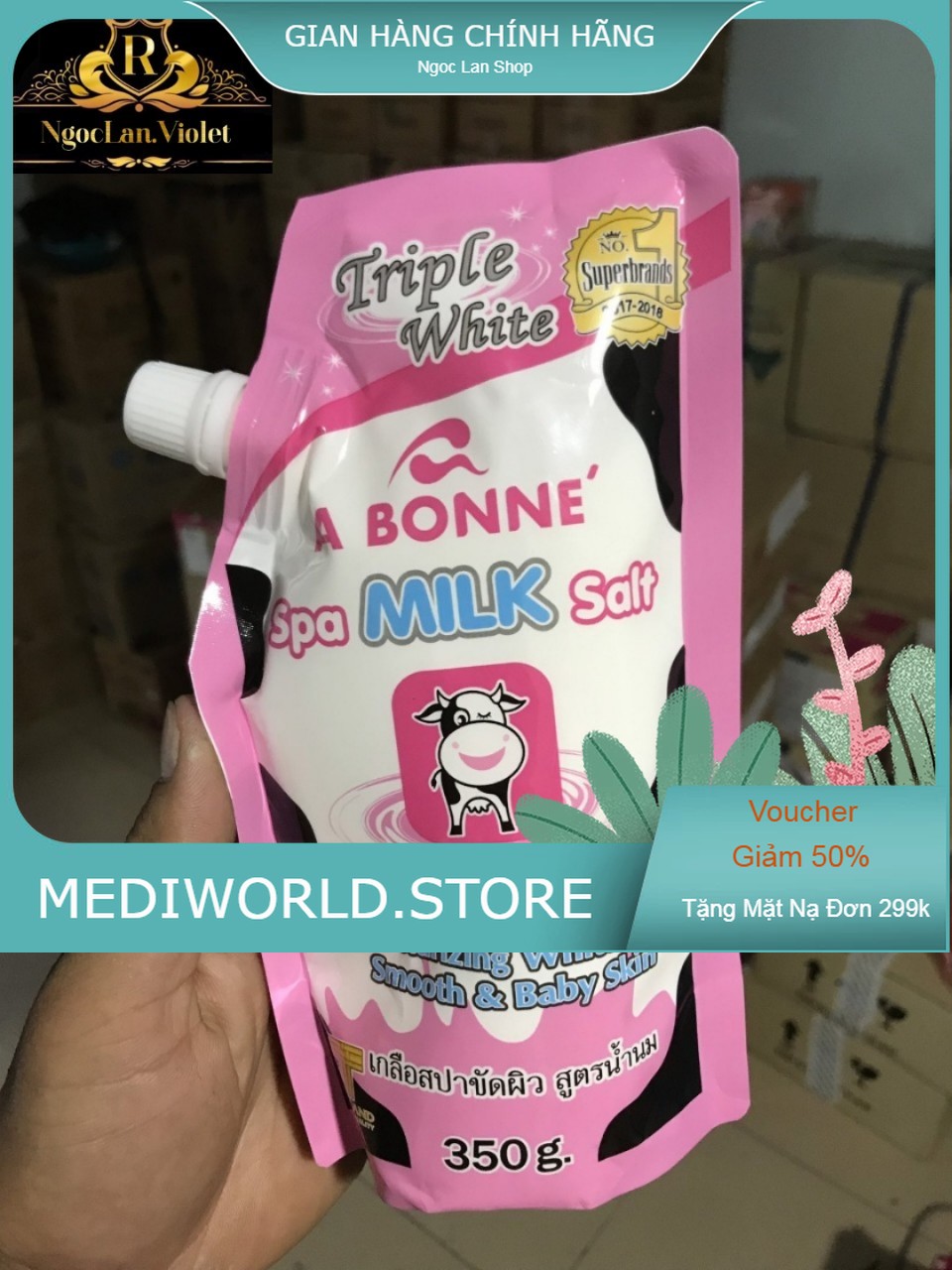 Muối tắm trắng Thái Lan vị sữa bò A BONNE' SPA MILK SALT