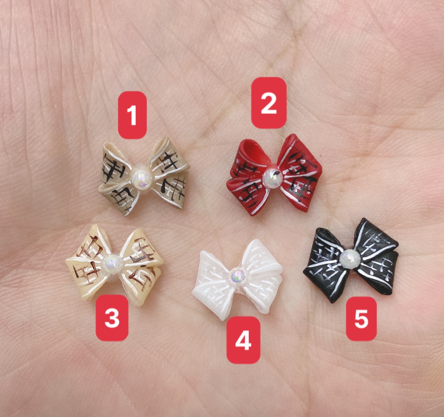 Nơ bột gắn móng ,hàng chuẩn đẹp như hình (Giá 1 nơ)- Mini Nails