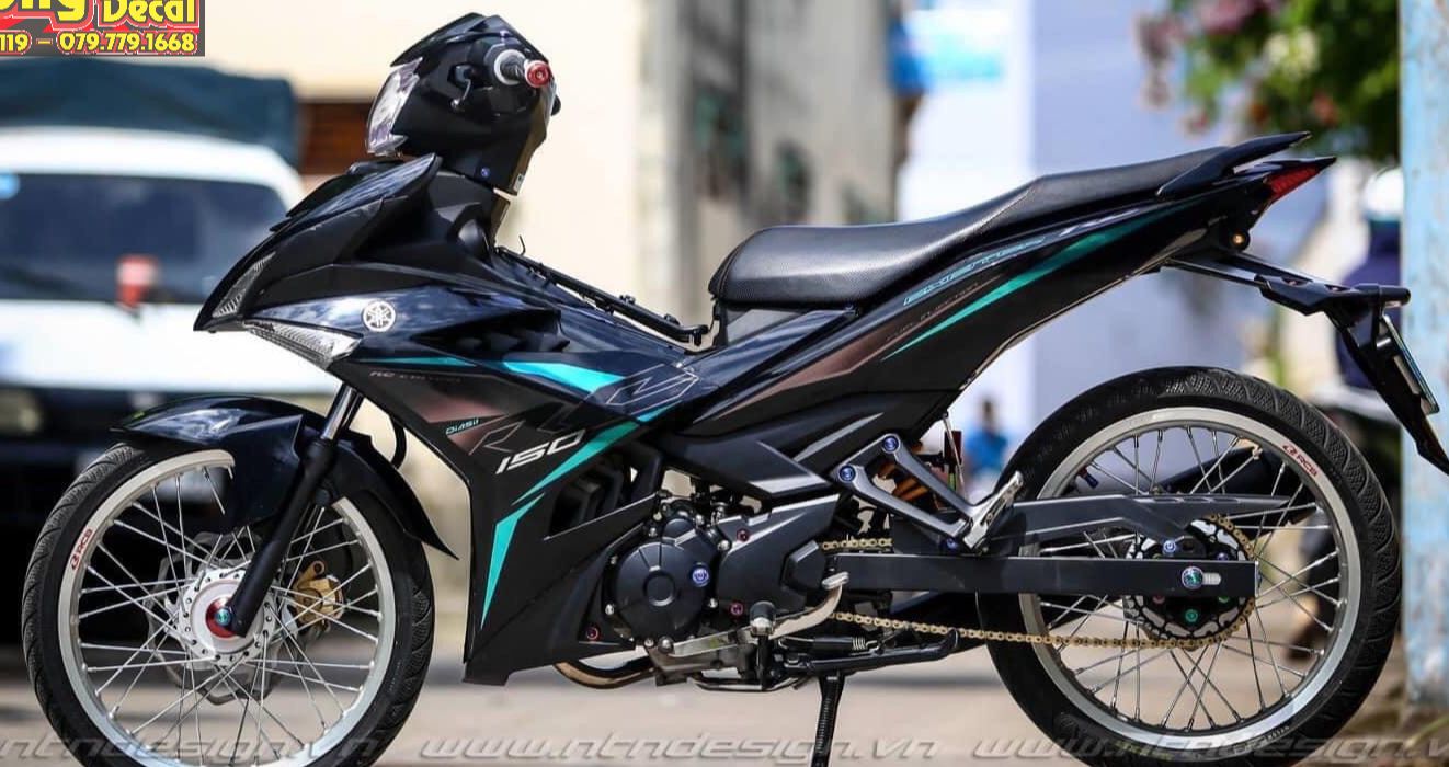 Tem Rời Ex Rc 150 Chât Liệu Crom Dán Xe Đen