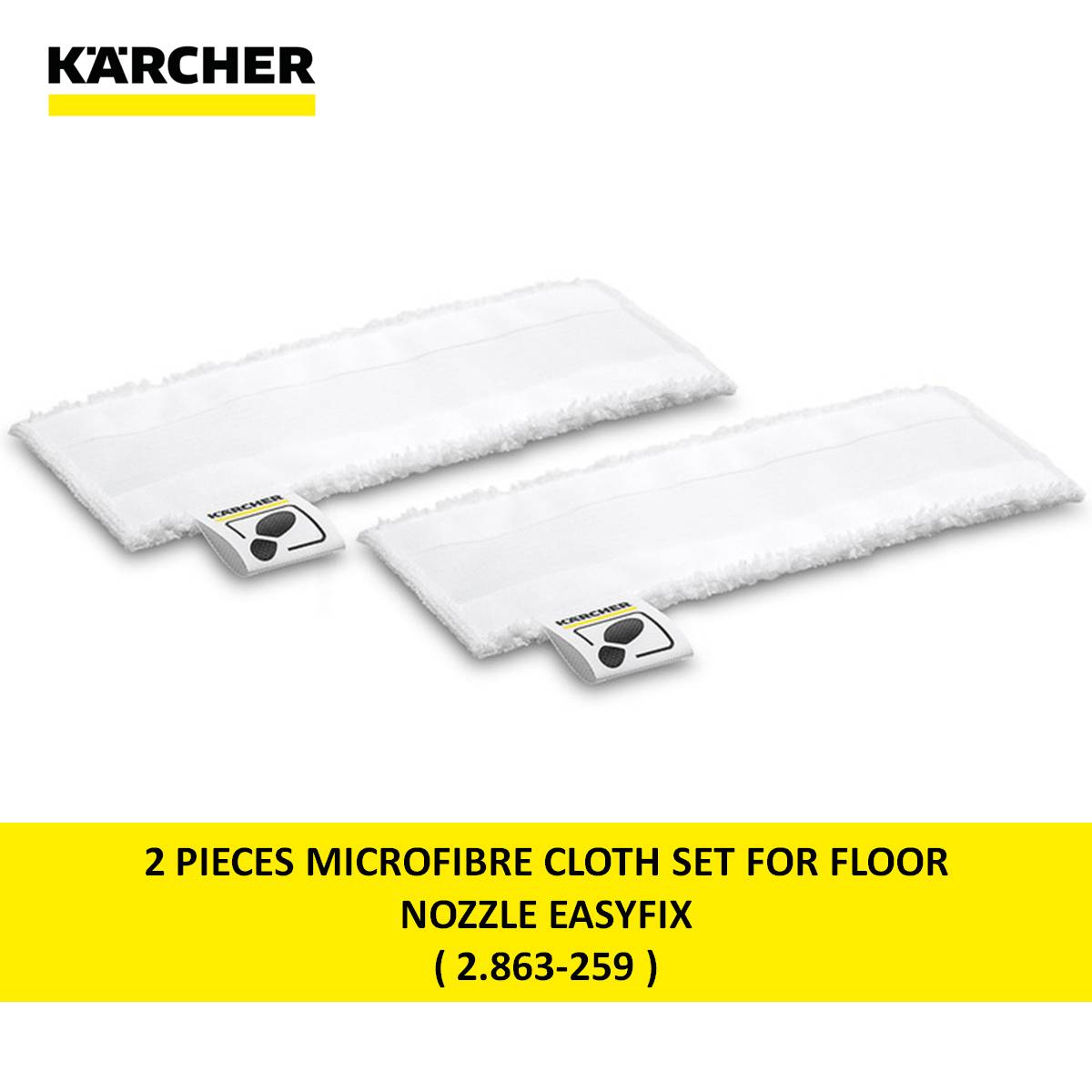 Kärcher EasyFix Mini Microfiber Cloth Set For Floor Nozzle - Kärcher Center