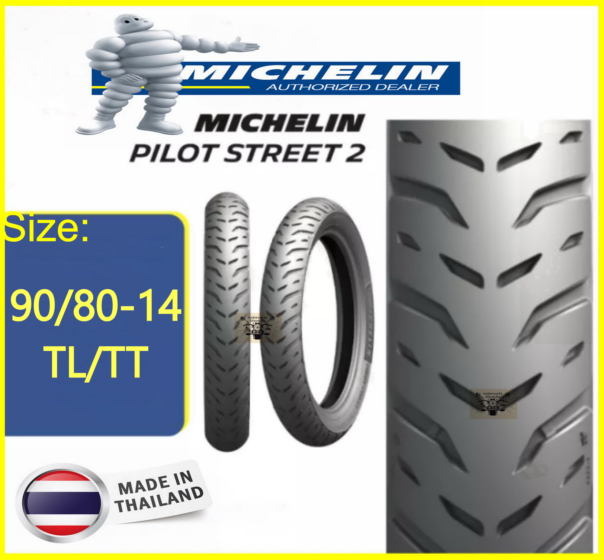MICHELIN MOTORCYCLE TIRE 90 80 R14 PILOT STREET 2 Lazada PH