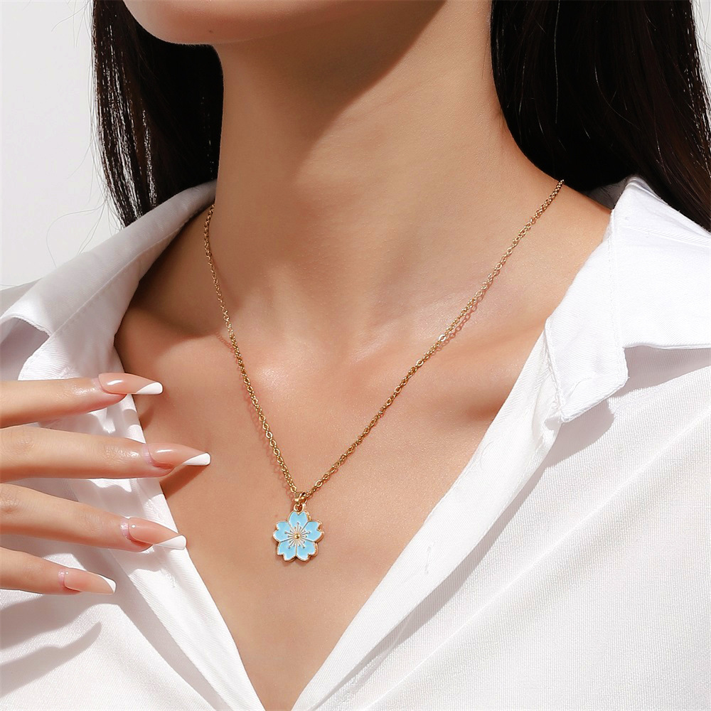 %E3%80%90I%20was%20hyped%20up%E3%80%91Simple%20Cherry%20Blossom%20Pendant%20Necklace%20Women's%20Japanese%20and%20Korean%20Niche%20Design%20Sense%20Colorful%20Oil%20Drop%20Flower%20Clavicle%20Chain%20-%20Image%202