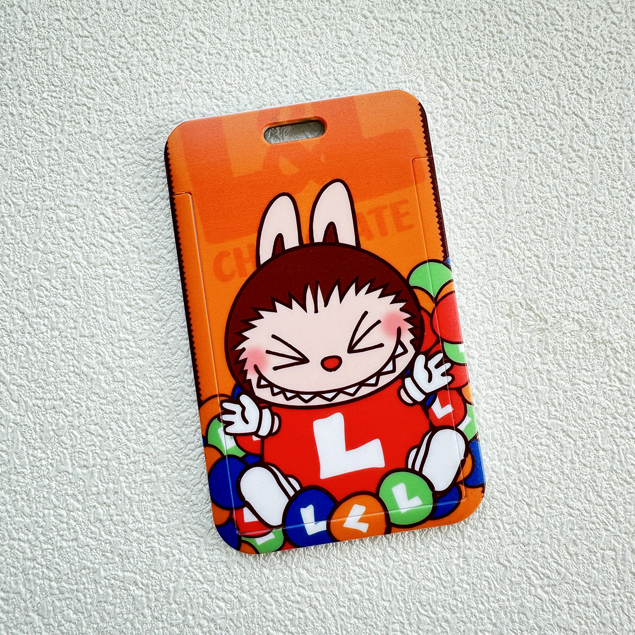 EB Cartoon Labubu Card Holder Card Cover ID Name Tag Without Lanyard. 