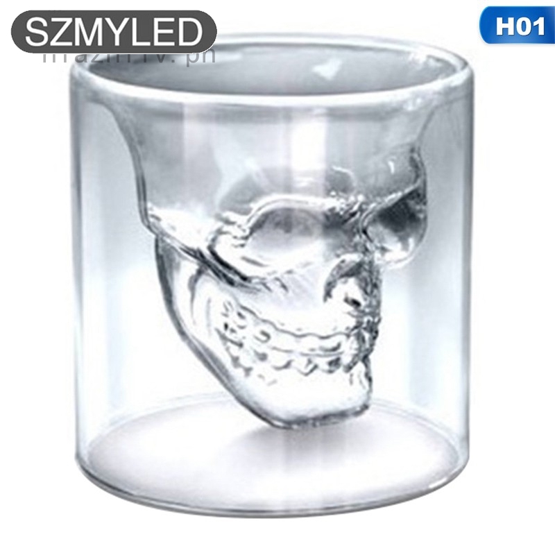 Hiazhilv Crystal Skull Head Vodka Shot Whiskey Wine Drinking Glass Decanter Cup Faddish