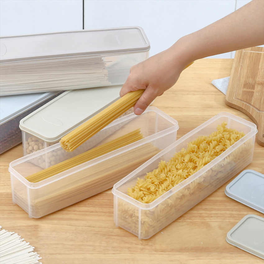 Nhà bếp mì container hộ gia đình ngũ cốc Bảo quản hộp lưu trữ với bìa đồ đựng thực phẩm nhà bếp