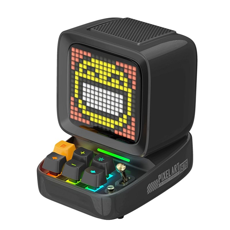 Ditoo-Pro Bluetooth Portable Speaker Retro Pixel Art Alarm Clock DIY LED Display Board,Cute Gift Home Decoration