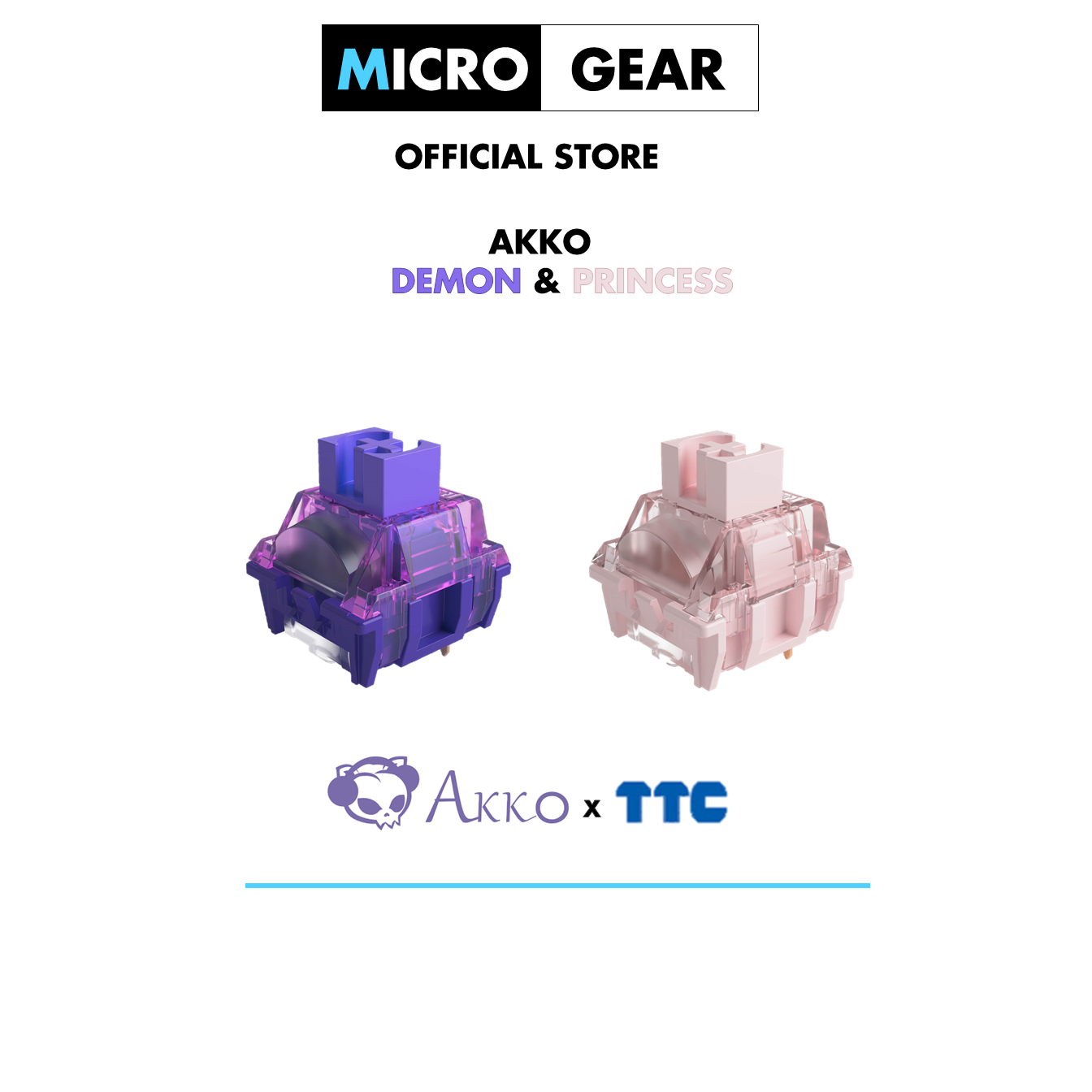 Gói Công tắc phím cơ - Switch Akko x TTC Demon / Princess (Pack 10 Switch)