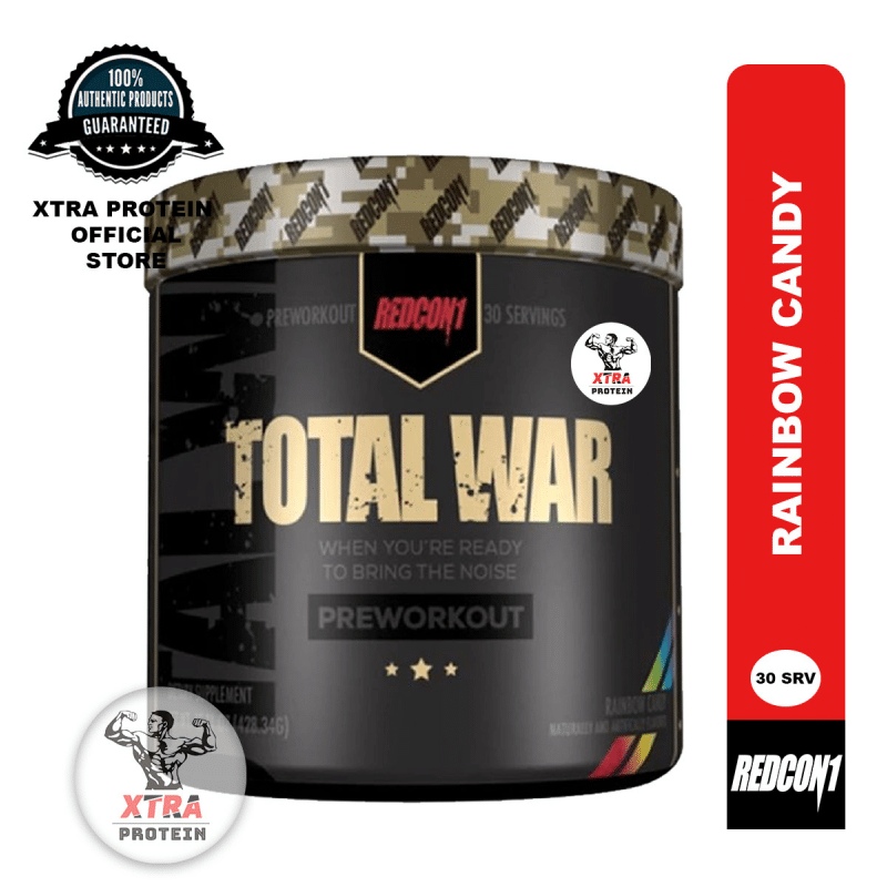 Redcon1 Total War Pre Workout Rainbow Candy (441g) 30 Servings Lazada Singapore