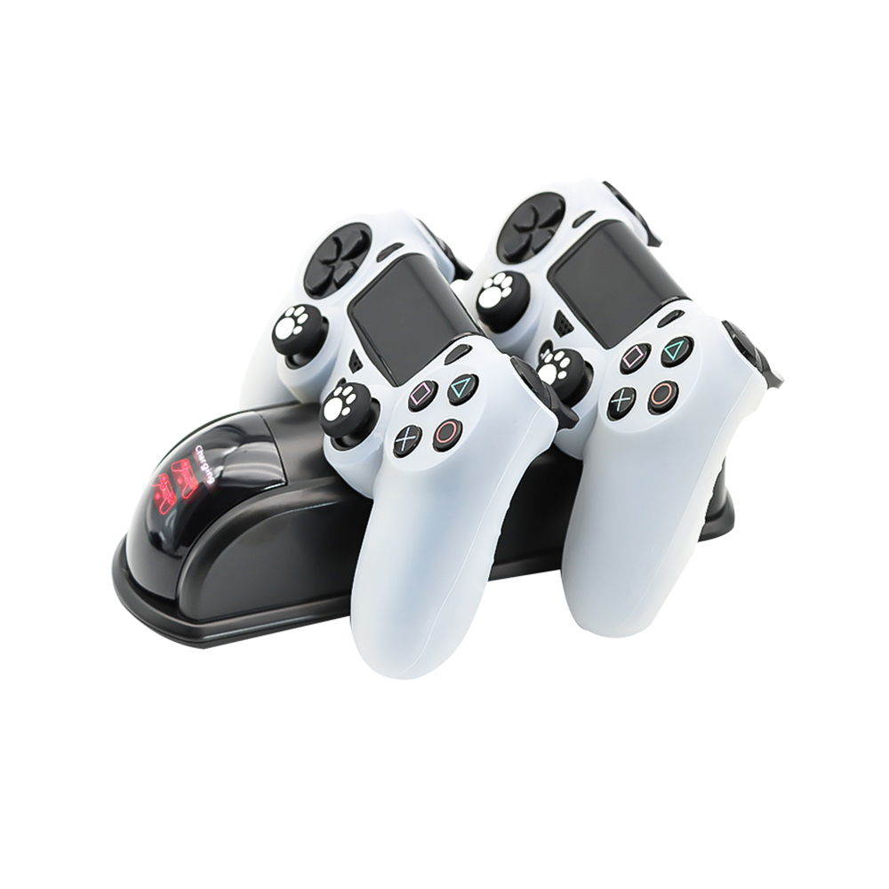 Nhanh chóng cho PS4 điều khiển Trạm Sạc Bộ sạc kép đứng với màn hình hiển thị trạng thái cho Play Station 4/PS4 Slim/PS4 PRO