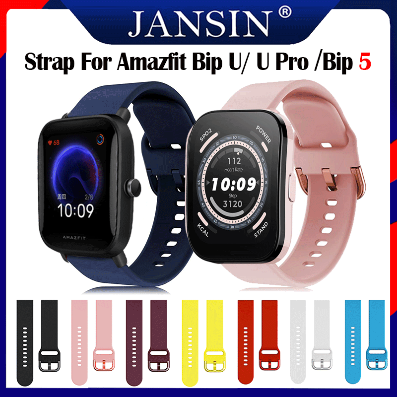 Dây đeo Amazfit Bip 5 Dây đeo silicon thể thao Amazfit Bip U Bip U Pro Thay thế đồng hồ thông minh Vòng đeo tay