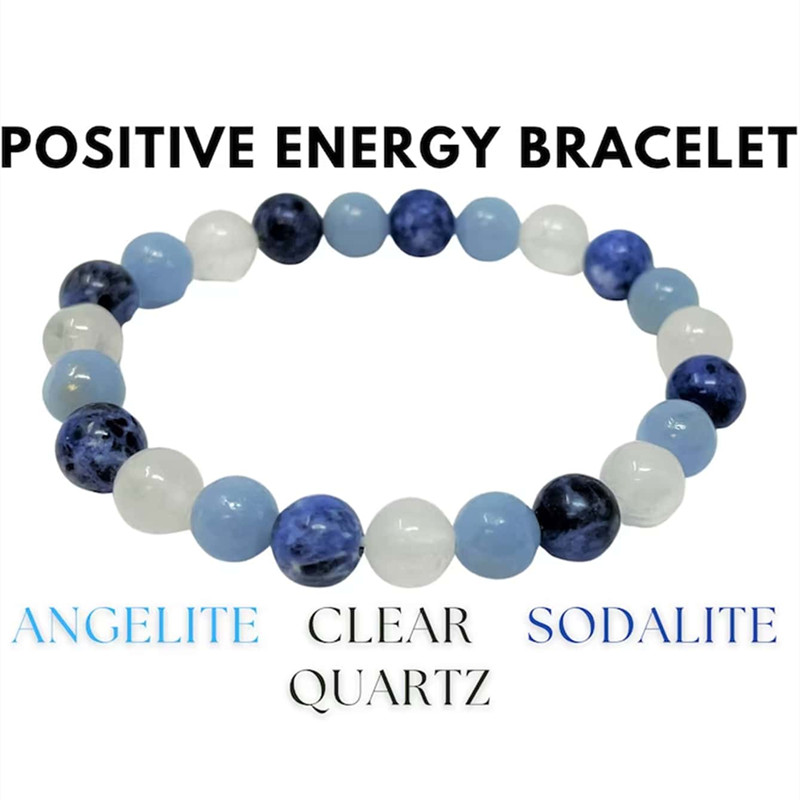 Love & Positive Energy Clasp Bracelet - 6mm Beads | New Moon Beginnings