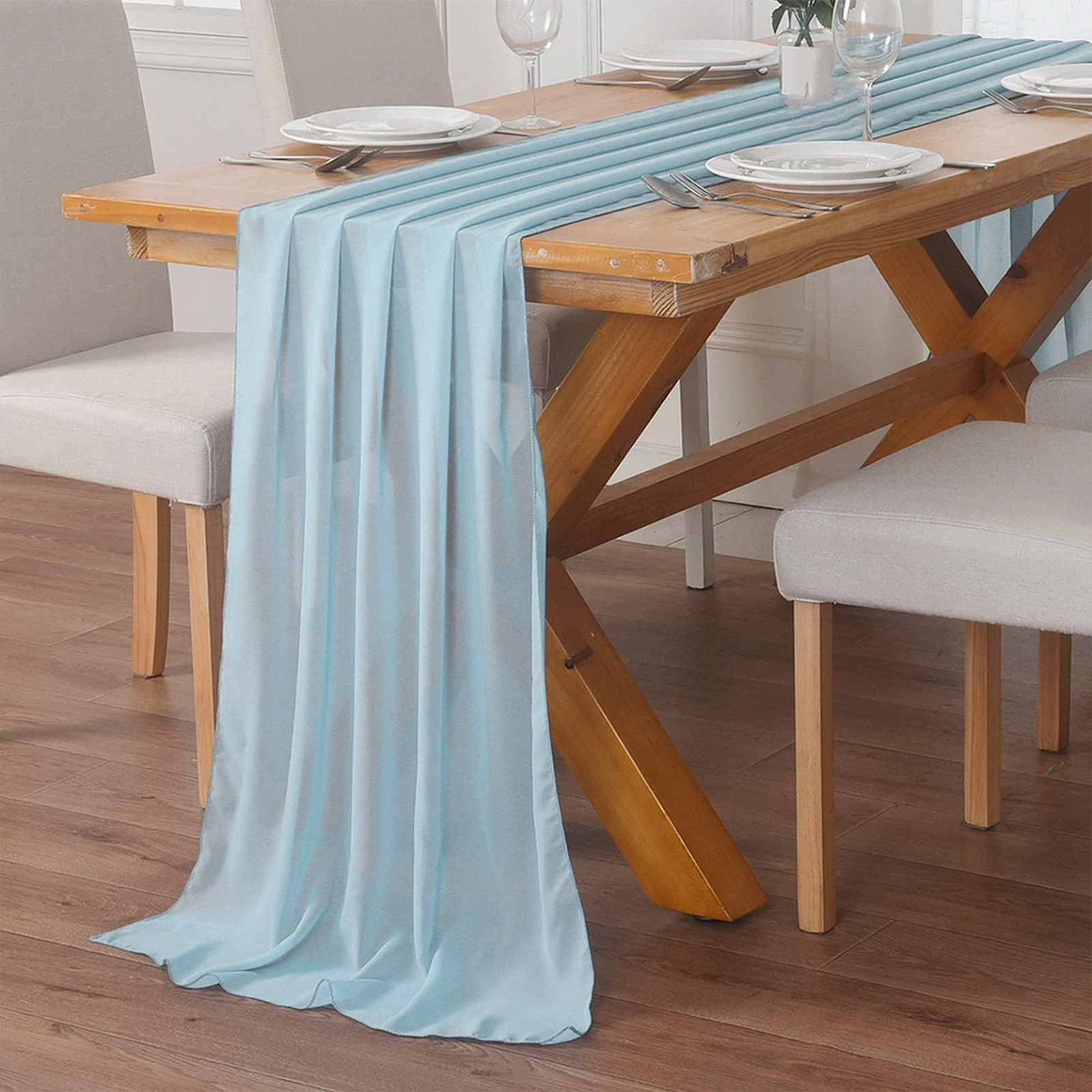 Wedding Table Runner Kitchen Table Runner Chic and Durable Tulle Table Runner for Weddings and Parties Machine Washable less Than