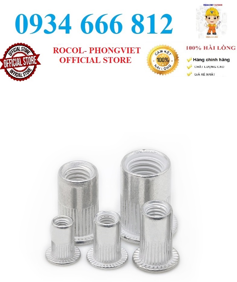 50c Ốc tán rút nhôm M4,M5,M6,M8