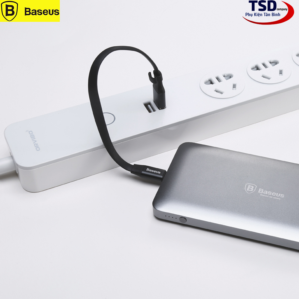 Cáp Sạc Ngắn Đa Năng Baseus 2 in 1 Micro USB và Lightning Chính Hãng
