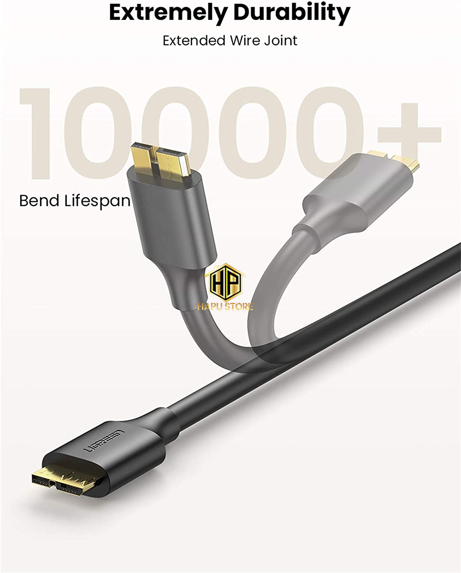 Cáp Micro USB 3.0 Ugreen 10841 dài 1m mạ vàng  - Hapuhouse