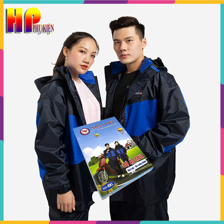 Áo mưa bộ 2 lớp thủy sơn mã 61 - bộ 2 công dụng - áo mưa nhân việt