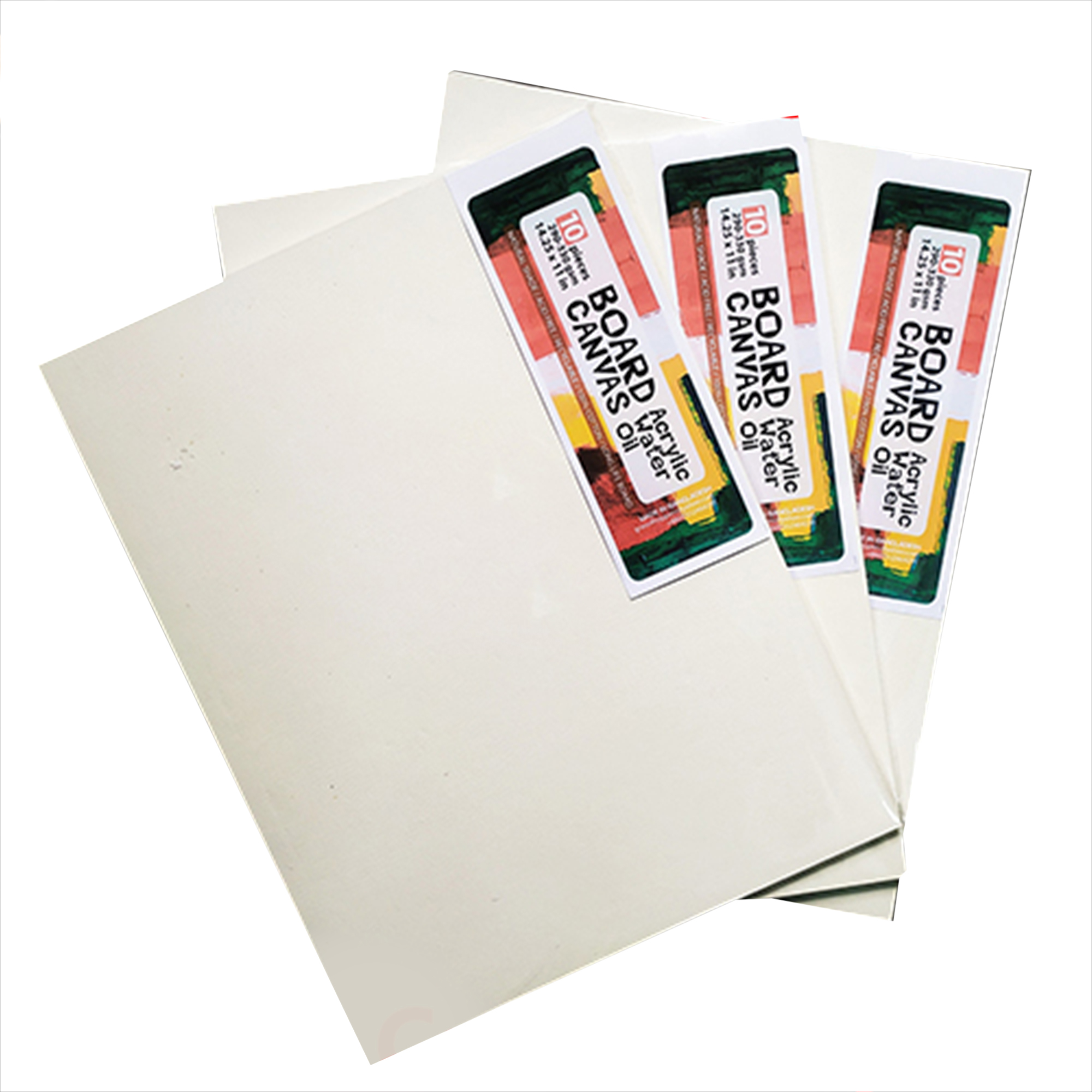 Board Canvas , Canvas Board 10pcs Almost A3 Size For Acrylic, Oil, Water, 290-330 gsm.