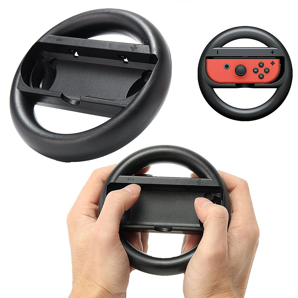 2 Pcs Gaming Racing Steering Wheel Grip For Nintendo Switch Oled Joy ...