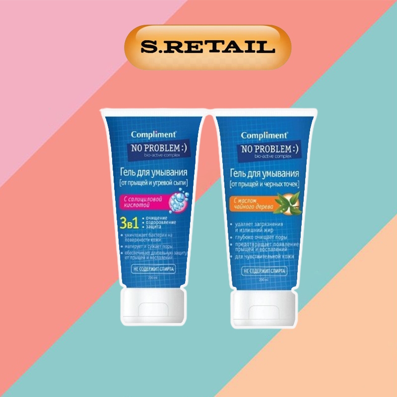 Sữa rửa mặt Compliment No Problem giảm viêm, mụn 200ml