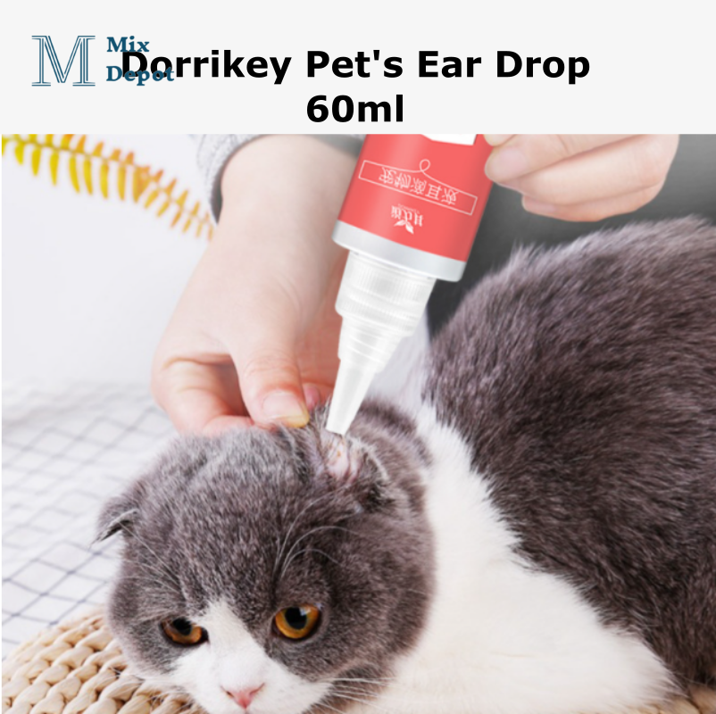 Dorrikey Pet Ear Cleaner 60ml / Ear Drop Cleaning for Cat Dog 60ml ...