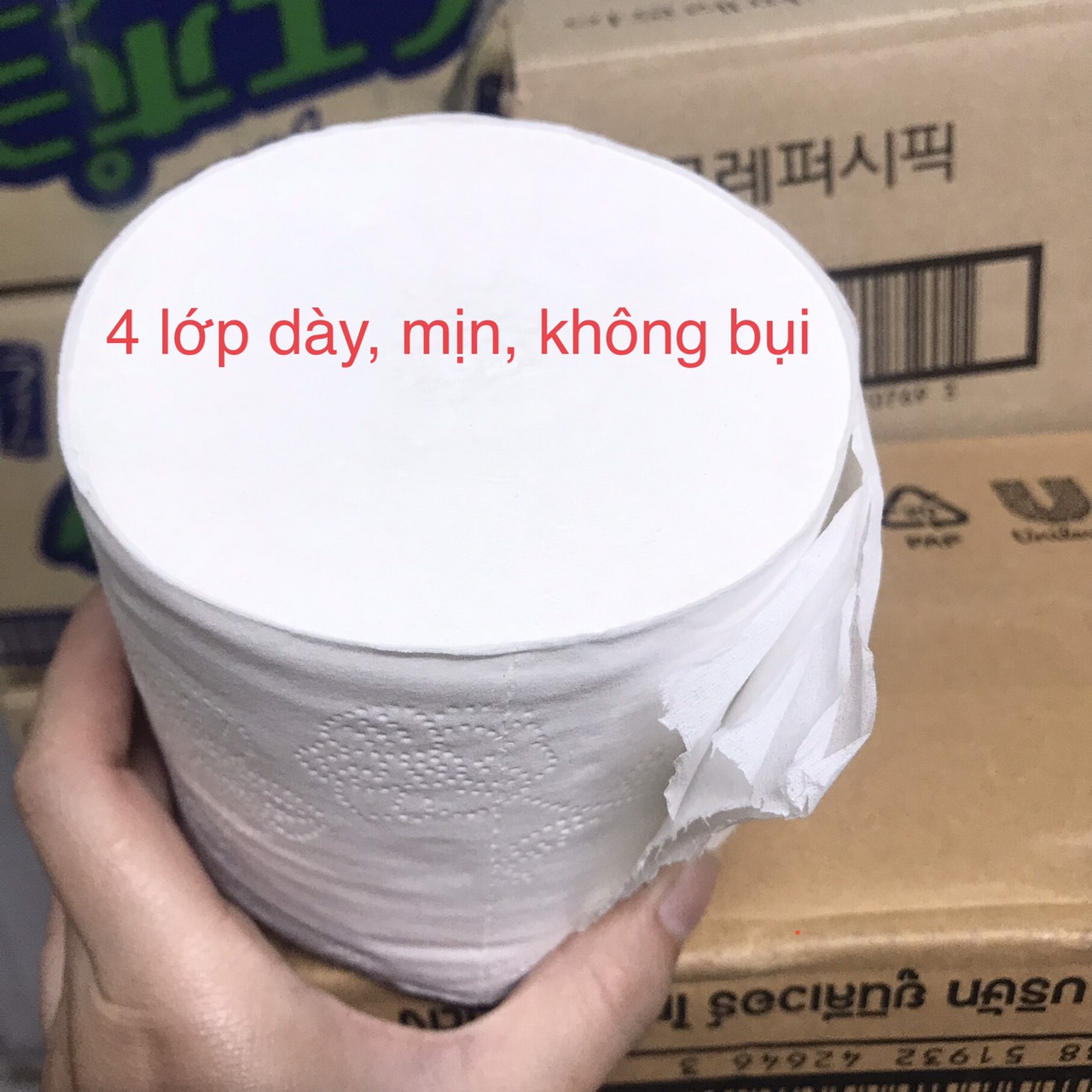Lốc 6 cuộn giấy vệ sinh cao cấp Chikool không lõi